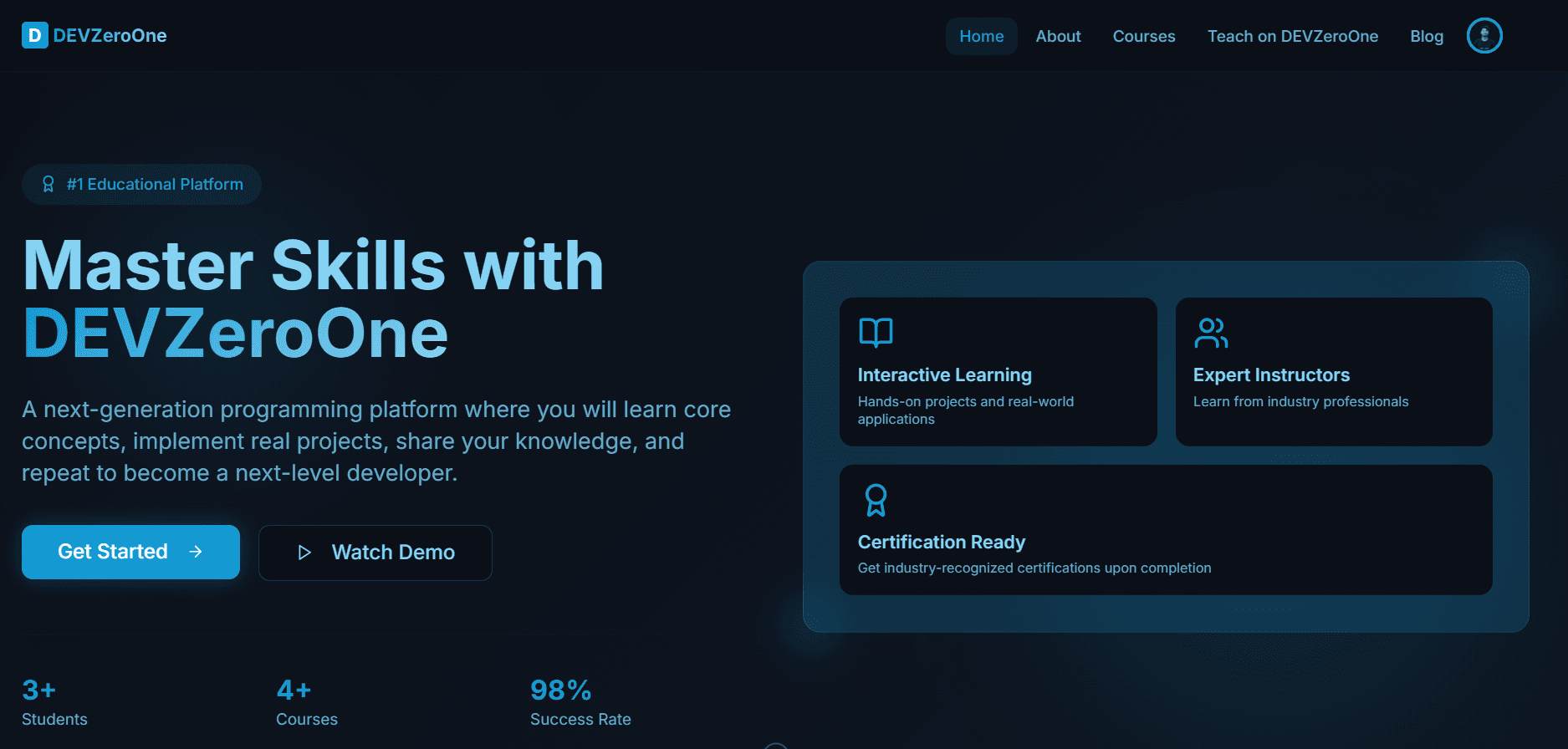 DEVZeroOne - EdTech Platfrom
